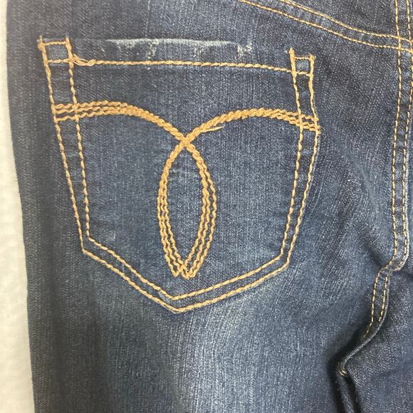 Paris Blues Size 11 Blue Stretch Denim Embroided Back Pocket Jeans - Picture 8 of 11